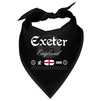 Exeter England Streetwear Reise Souvenir - Bandana - Schwarz - Vorne
