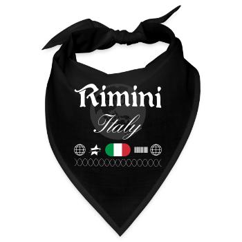 Rimini Italien Streetwear Reise Souvenir - Bandana - Schwarz - Vorne