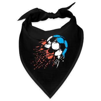 Ballexplosion mit WM Fußballteam Frankreich  - Bandana - Schwarz - Vorne