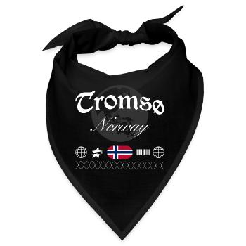 Tromsø Norwegen Streetwear Reise Souvenir - Bandana - Schwarz - Vorne