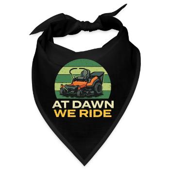 Im Morgengrauen fahren wir – lustiges Rasenmäher-Mähen - Bandana - Schwarz - Vorne