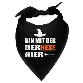 ich bin mit der hexe hier - Bandana - Schwarz - Vorne