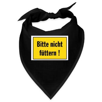 Bitte nicht füttern - AndreSi Design - Bandana - Schwarz - Vorne