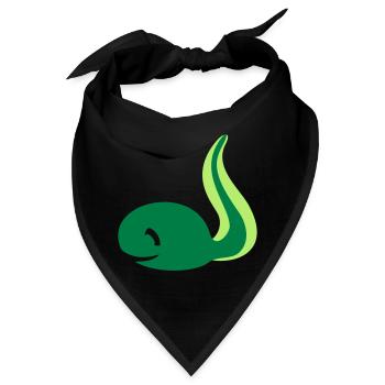 Frosch Kaulquappe - Bandana - Schwarz - Vorne