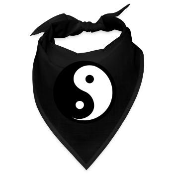 Ying Yang - Bandana - Schwarz - Vorne