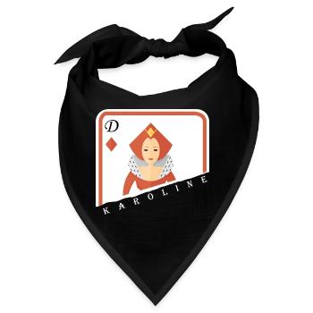 Karoline Dame Kartenspiel ! - Bandana - Schwarz - Vorne