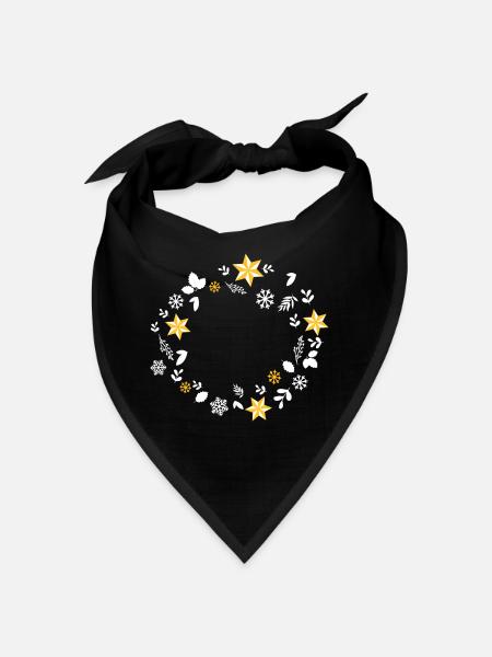 Stars and more | Symbols-Frame Christmas - Bandana - black - Front