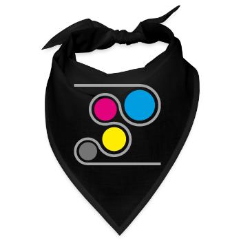 Drucker CMYK Grafik - Bandana - Schwarz - Vorne