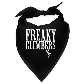 freaky climbers Klettern lustige Sprüche Symbol - Bandana - Schwarz - Vorne