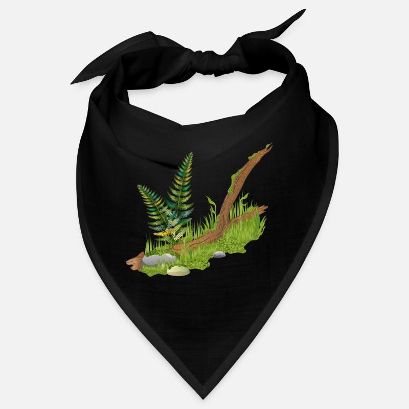 ein Stück abgebrochener vermooster Ast am Waldrand Bandana