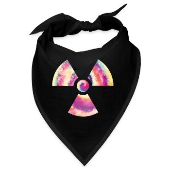 Tie Dye Manip Radio Radiologie Strahlung Logo - Bandana - Schwarz - Vorne