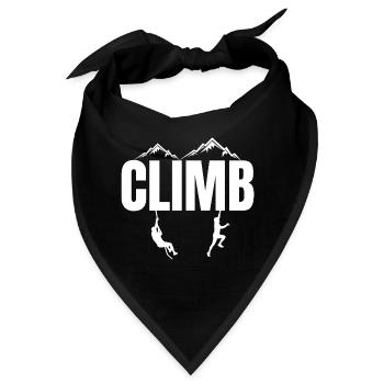 Klettern, Berg, Klettern, Klettern - Bandana - Schwarz - Vorne