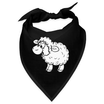 Kleines Baby-Schaf Schäfchen - Bandana - Schwarz - Vorne