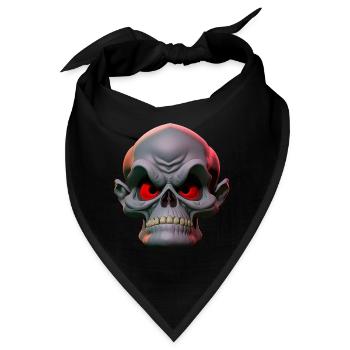 mürrischer Schädel - Bandana - Schwarz - Vorne
