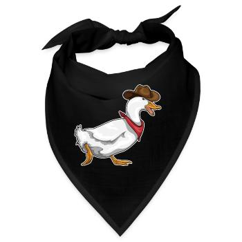 Ente Cowboy Cowboyhut - Bandana - Schwarz - Vorne