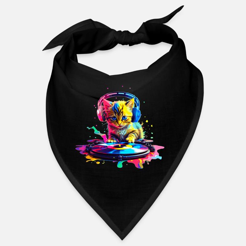 Gattino DJ Scratch - Arcobaleno Bandana