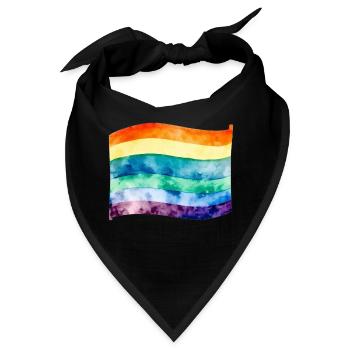 LGBT-Flagge - Bandana - Schwarz - Vorne