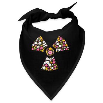 Radioaktive Kleeblüten Radiomanip Radiologie - Bandana - Schwarz - Vorne