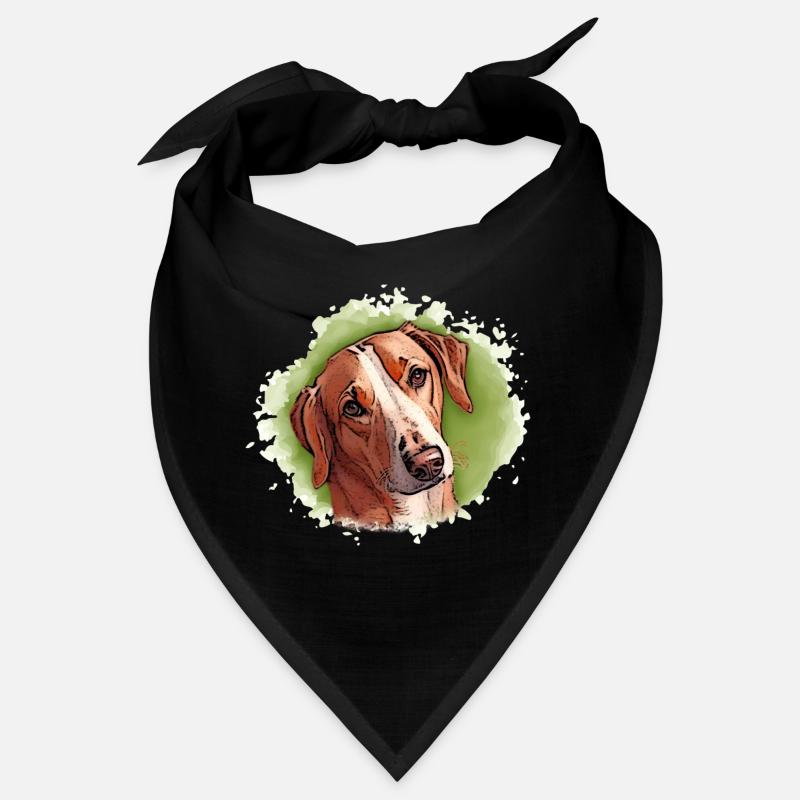 Chien SAVEBRACKE Chien de chasse Vert Aquarelle Design Bandana
