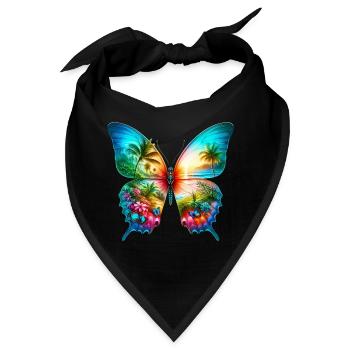 Schmetterling - Bandana - Schwarz - Vorne