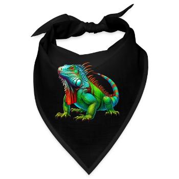 Leguan - Bandana - Schwarz - Vorne