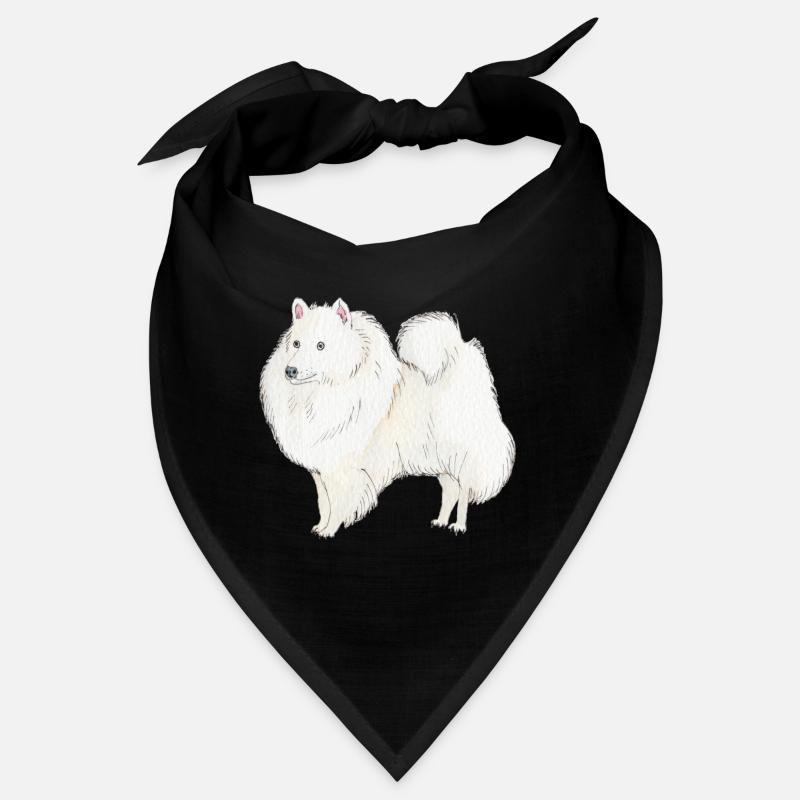 Autocollant de chien Spitz japonais Bandana