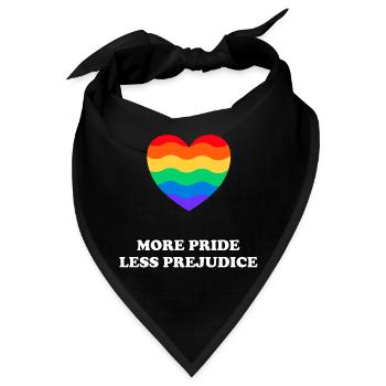 Mehr Pride Weniger Vorurteile LGBTQ Gay Pride - Bandana - Schwarz - Vorne