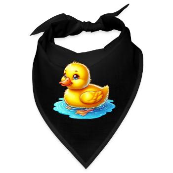 Ente Ente Ente Ente Ente - Bandana - Schwarz - Vorne