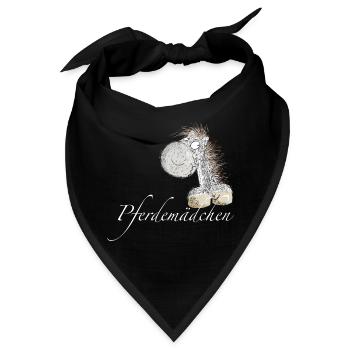 Pferdemädchen Pferde Spruch Pferd - Bandana - Schwarz - Vorne