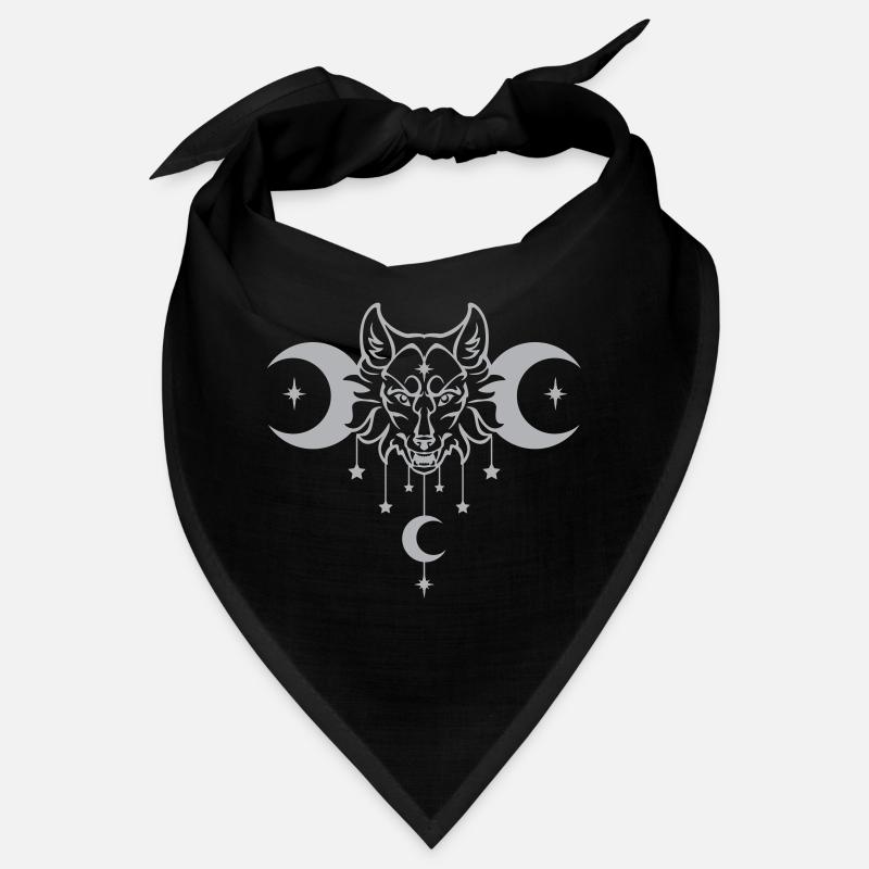 Wicca Moon Wolf - Anpassbare Farbe Bandana