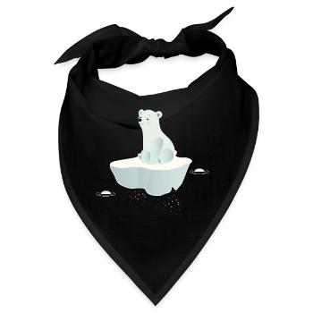 Träumender Eisbär auf einer Eisscholle - Bandana - Schwarz - Vorne