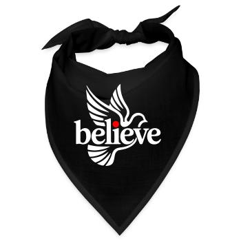 believe glaube - Bandana - Schwarz - Vorne