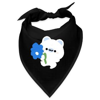Romantischer Eisbär - Bandana - Schwarz - Vorne