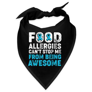Allergie Lebensmittel - Bandana - Schwarz - Vorne