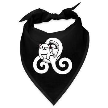 Bretonische Bretonische Hermine – Breizh Symbol Triskel - Bandana - Schwarz - Vorne