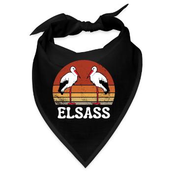 ELSASS VINTAGE STORCH - Bandana - Schwarz - Vorne