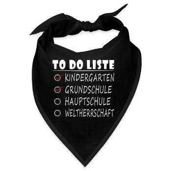 Lehrer Hauptschule Abschiedsgeschenk Abschied - Bandana - Schwarz - Vorne