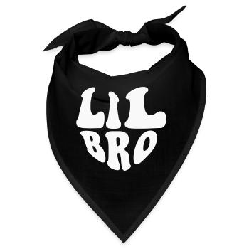 Lil Brother Heart Logo – Anpassbare Farbe - Bandana - Schwarz - Vorne