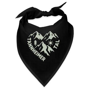 Tannheimer Tal Berglandschaft - Bandana - Schwarz - Vorne