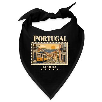 Lissabon Sonne und Gassenzauber - Bandana - Schwarz - Vorne