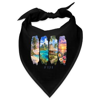 Fidschi Urlaub Travel – Südsee Strand & Natur - Bandana - Schwarz - Vorne
