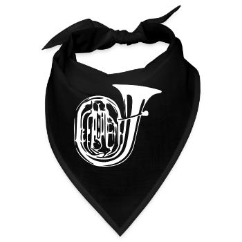 Tuba Blasmusik Volksmusik Geschenk Musiker - Bandana - Schwarz - Vorne