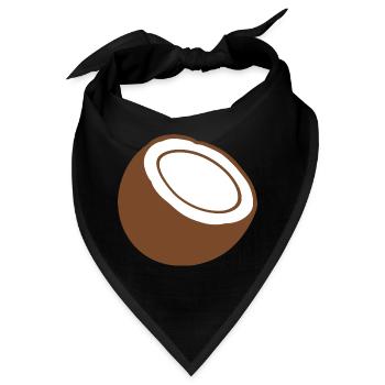 Kokosnuss Lebensmittel Geschenkidee Design Obst - Bandana - Schwarz - Vorne