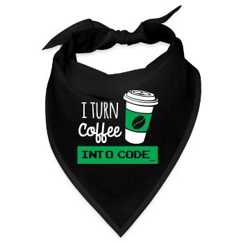 Ich drehe Kaffee in Code-Entwickler - Bandana - Schwarz - Vorne