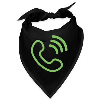 telephone mobiltelefon handy funktelefon retro15 - Bandana - Schwarz - Vorne