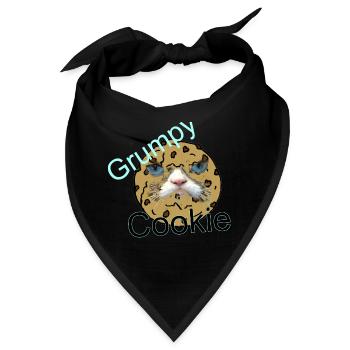 Grumpy Cookie - Bandana - Schwarz - Vorne
