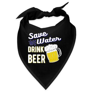 Save Water Drink Beer - Bandana - Schwarz - Vorne