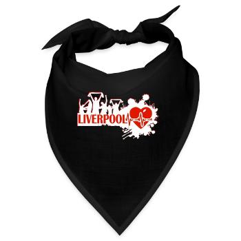 Liverpool Sport Fan Motiv - Bandana - Schwarz - Vorne