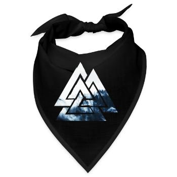Valknut, Symbol von Odin - Mit Nebelwald - Bandana - Schwarz - Vorne