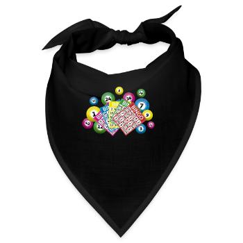 Bingo lottery balls and bingo cards - Bandana - Schwarz - Vorne